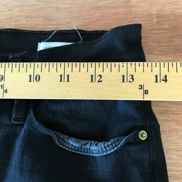 Frame Le Skinny De Jeanne Jeans Women 27 Black Mid Rise Stretch Preppy Sculpting - Picture 11 of 14